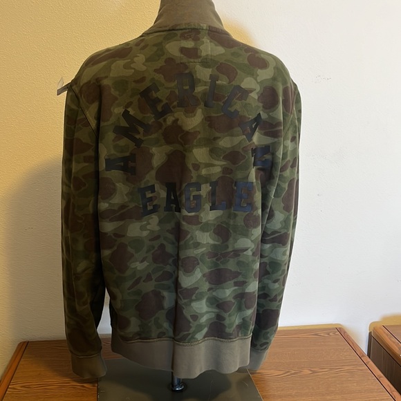 American Eagle Mens Camo Bomber Jacket Size M EUC - Picture 3 of 7